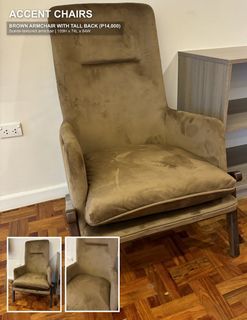 Tall Accent Chair (Brown)