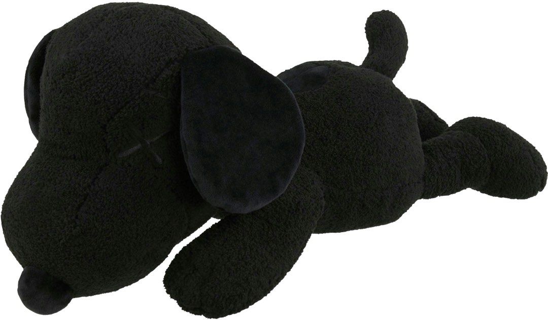 Uniqlo KAWS X PEANUTS Black Snoopy Plush Toy Doll Medium size