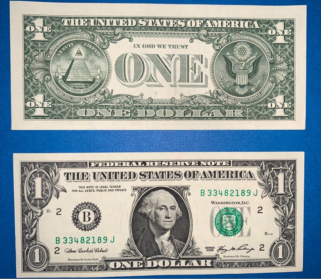 美金US $1 共7張連號碼, 興趣及遊戲, 收藏品及紀念品, 錢幣- Carousell