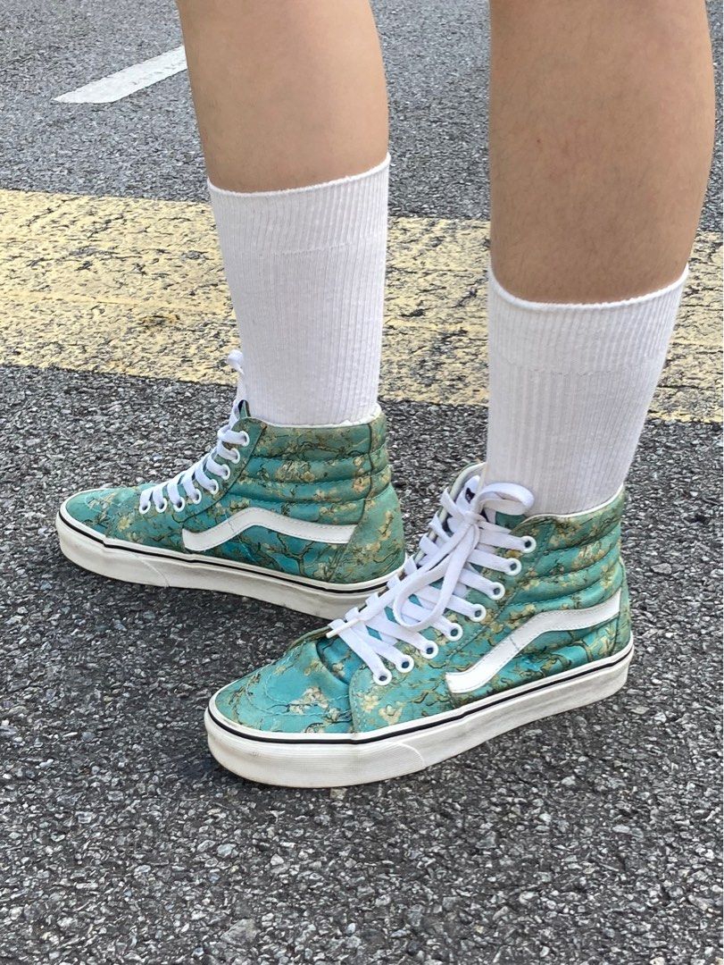 Vans x Vincent Van Gogh Almond Blossom SK8 Hi Women s Fashion Footwear Sneakers on Carousell