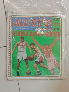 Vintage 1996 All-STAR Sports Magazine - PBA Alaska Milkmen -Super Heroes Champion Basketball