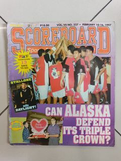 Vintage 1997 Scoreboard Sports Magazine - PBA Alaska Milkmen -Triple Crown Champion Basketball