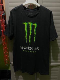 Vintage Monster Energy motorcycle Tshirt Big Logo size Large (22x 31)