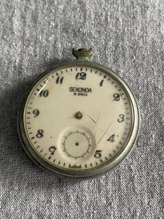 Vintage Sekonda Pocket Watch 18 Jewels For Repair