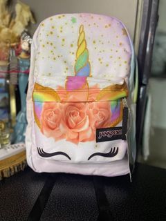 White unicorn limited edition jansport school backpack