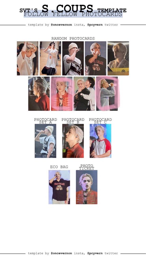 wtt seventeen scoups follow fellow exhibition random photocards
