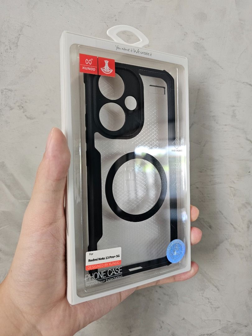 Xiaomi Redmi Note 13 Pro Plus 5G Xundd Beetle Shockproof Magsafe Case (Black) (Category: Cases & Sleeves) located in Quezon City. Submitted by bagels42 (Listing ID 1297693844, Image 1). Description: ***Actual pictures are in the posting, please refer to them*** Xiaomi Redmi Note 13 Pro Plus 5G Xundd Beetle Shockproof Magsafe Case (Black) Price: 475 ALSO AVAILABLE: (ADDITIONAL FEES) Xundd 10,000 mAH MagSafe Power Bank Xundd 10,000 mAH MagSafe Powe