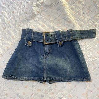 Y2k denim mini skirt / shorts inside