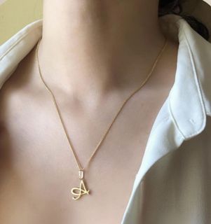 18K necklace set / pendant yellow gold