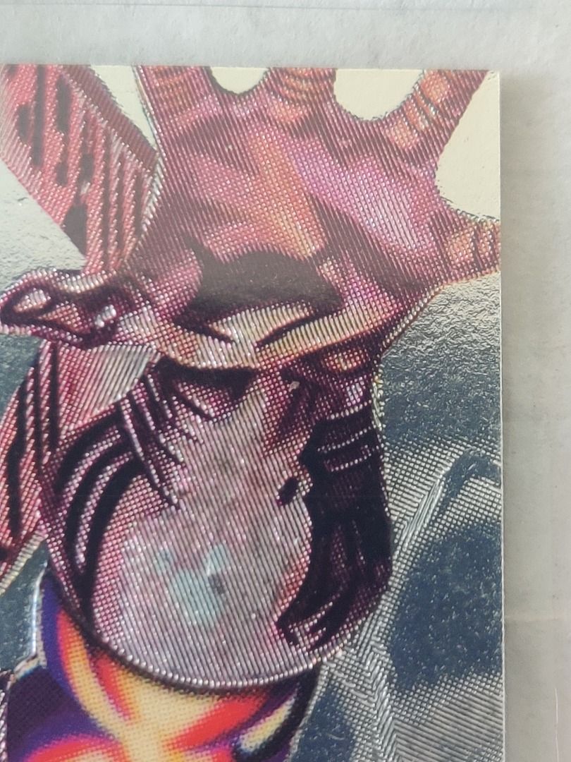 1995 Fleer Marvel Metal Flasher Galactus (Category: Raw Singles) located in Kawit. Submitted by ryuko.matoi (Listing ID 1297859389, Image 3). Description: 1995 Fleer Marvel Metal Flasher Galactus No reply means not interested No trade/swaps No reservation MOP - BDO & Cash Pick up location: Rosedale Residences, Barangay San Sebastian, Kawit Cavite..