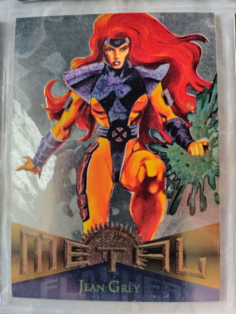 1995 Fleer Marvel Metal Flasher Jean Grey (Category: Raw Singles) located in Kawit. Submitted by ryuko.matoi (Listing ID 1297863785, Image 1). Description: 1995 Fleer Marvel Metal Flasher Jean Grey No reply means not interested No trade/swaps No reservation MOP - BDO & Cash Pick up location: Rosedale Residences, Barangay San Sebastian, Kawit Cavite..