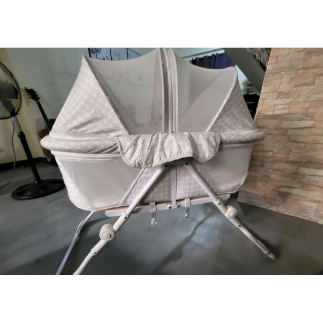 90 off. Delta Children White and Gray Circles EZ Fold Compact Travel Bassinet. Comes with removable canopy and spill free mattress. With FREE sheet. All washable Babies Kids Baby Nursery Kids