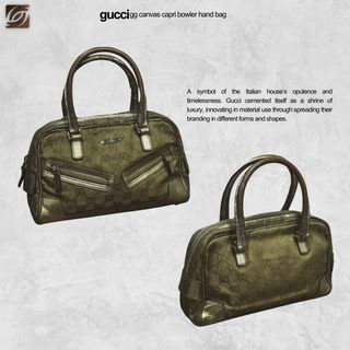 90s Gucci GG Canvas Capri Bowler Bag
