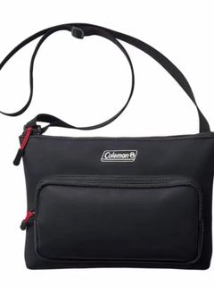 日本雜誌附錄 Coleman Black 黑色 男女合用 便攜 防水 大容量 多隔層 雙拉鏈 單肩袋 斜孭袋 隨身袋（需訂購）64203803961473110