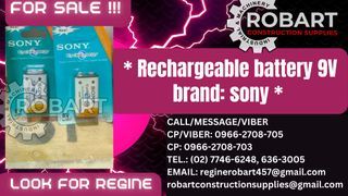 * Rechargeable battery 9V brand: sony *