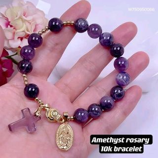 Amethyst rosary bracelet