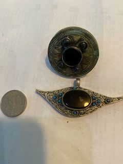 Antique Afghanistan pendant and ring