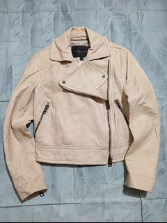 authentic coach lamb leather biker jacket