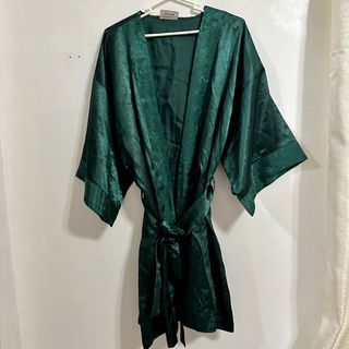 Avon Emerald Green Satin Robe