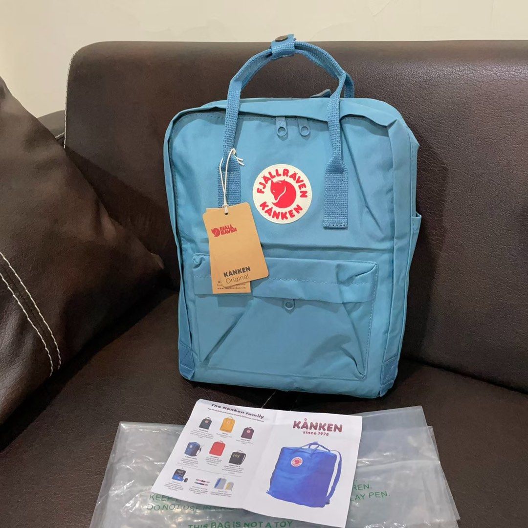BAG FJALLRAVEN KANKEN BLUE SKY CLASSIC, Fesyen Wanita, Tas