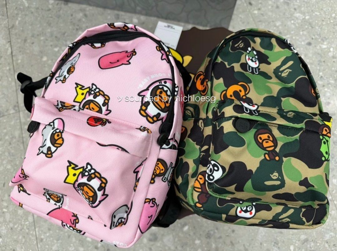 BAPE BABY MILO SILICON LOGO MINI BACKPACK Women s Fashion Bags Wallets Backpacks on Carousell