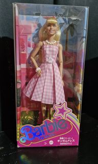 Barbie the movie doll  pink gingham dress