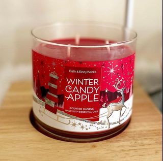 Bath and Body Works 3 wick Candle Winter Candy Apple Scent