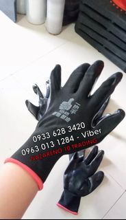 Black Coated Gloves