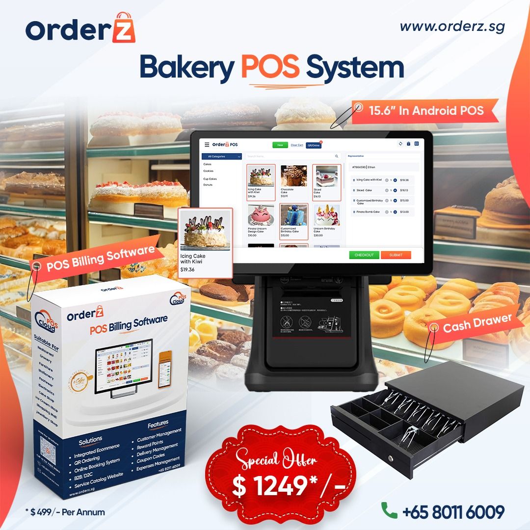Complete Bakery POS Software with POS Device & Cash Drawer, Computers ...