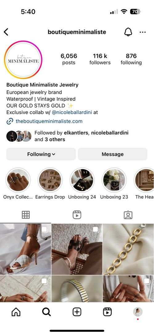 Boutique minimaliste jewelry best sale