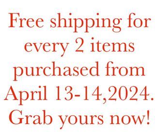 Free shipping for every 2 items