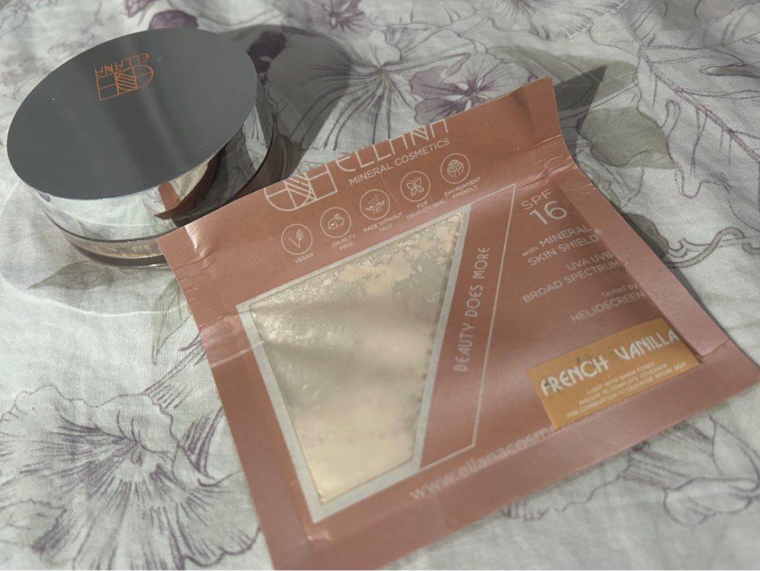 French Vanilla powder foundation + jar (Category: Makeup) located in Quezon City. Submitted by coco_clarkson (Listing ID 1297955480, Image 1). Description: -French Vanilla shade -very good powder foundation and Im also including the jar (it has ellana powder concealer too) -perfect combo if you want to try and test the product -no return no exchange .
