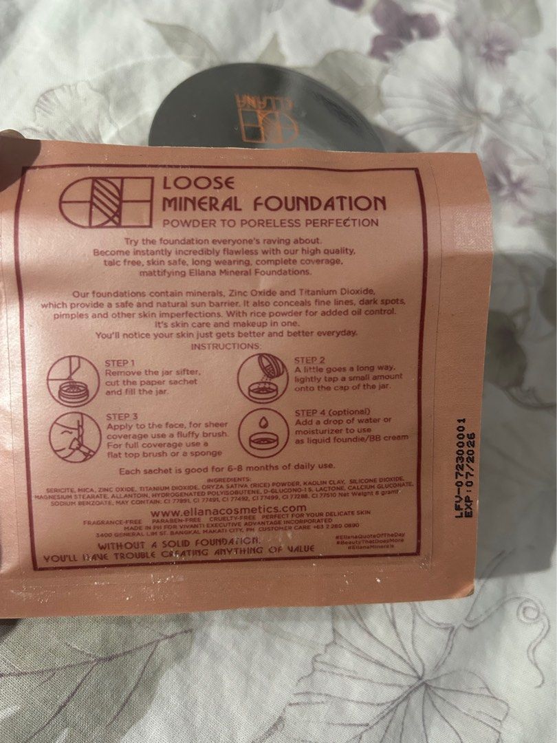 French Vanilla powder foundation + jar (Category: Makeup) located in Quezon City. Submitted by coco_clarkson (Listing ID 1297955480, Image 2). Description: -French Vanilla shade -very good powder foundation and Im also including the jar (it has ellana powder concealer too) -perfect combo if you want to try and test the product -no return no exchange .