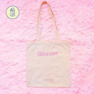 Glossier Los Angeles Limited Edition Canvas Tote Bag | Exclusive Pop-Up Merch | Reusable Shopping Bag, Eco-Friendly