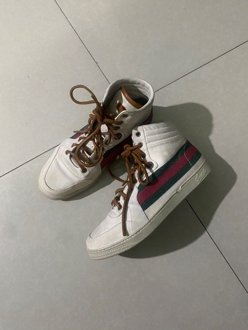 Gucci Boot High Top Canvas Men s Fashion Footwear Sneakers on Carousell