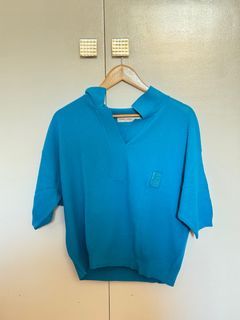 Harlan + Holden Blue Knitted Polo