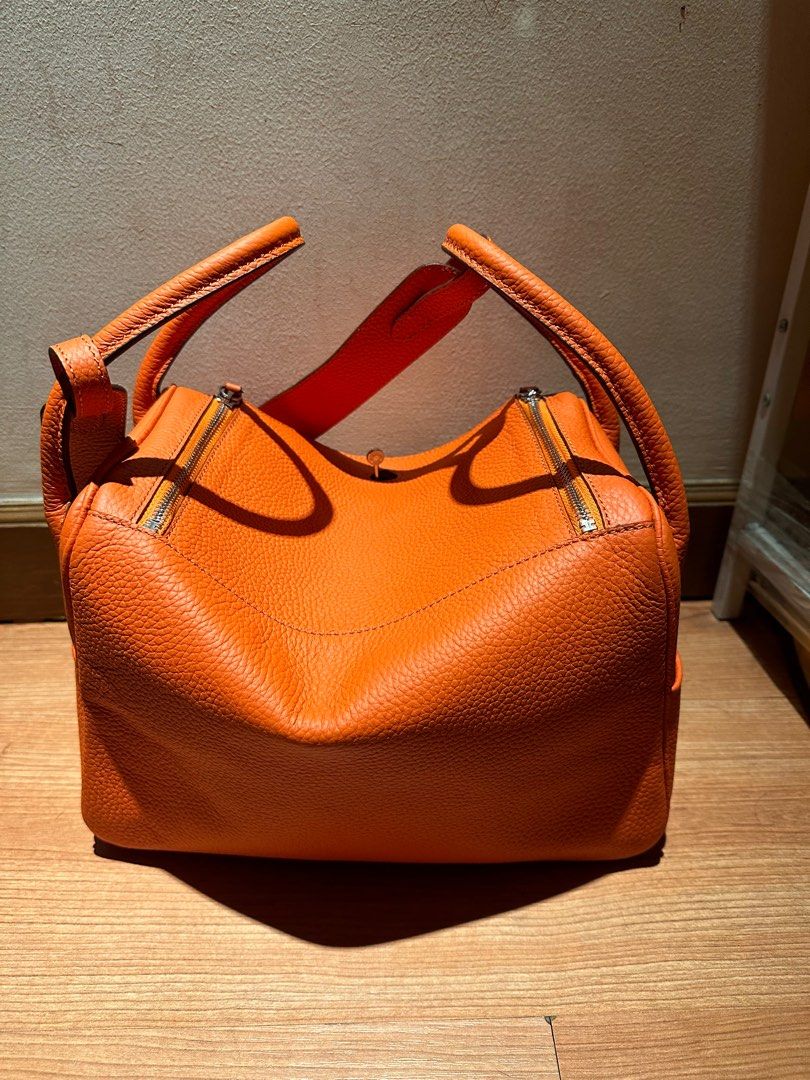 Hermes Lindy Orange (Category: Shoulder Bags) located in Makati City. Submitted by luxedeclutter (Listing ID 1297924165, Image 2). Description: Almost New Complete with Dust Bag.