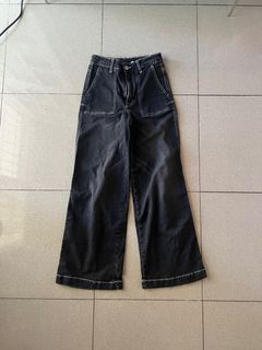 H&M black wide leg jeans pants