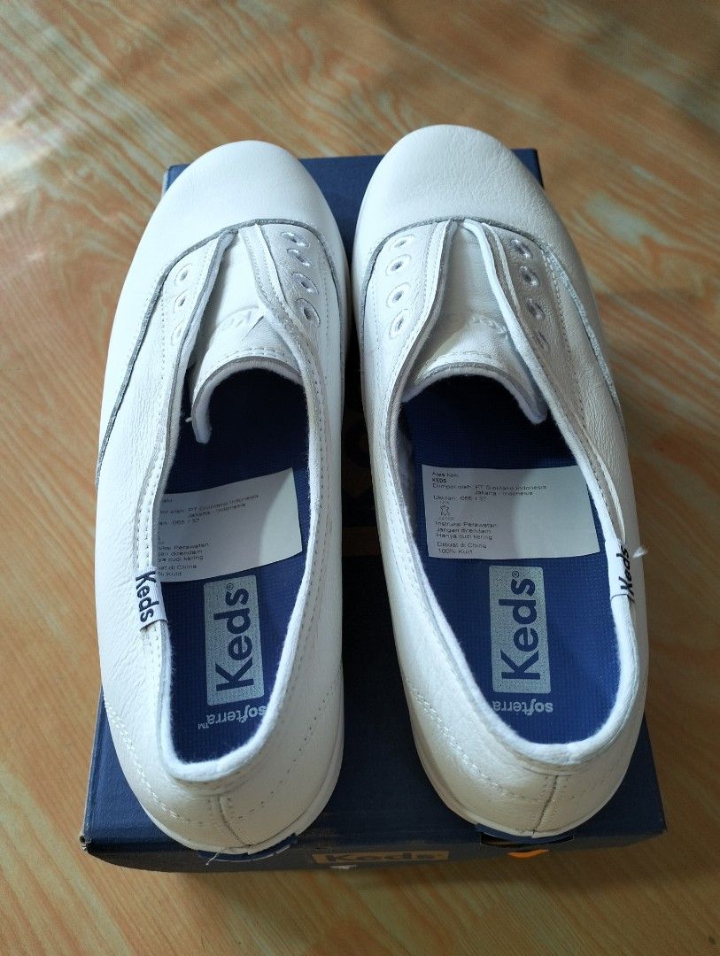 Keds WH65518 Chillax Leather White Washable Leather, Fesyen Wanita
