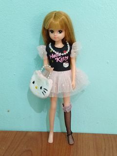 Licca doll in Hello Kitty outfit