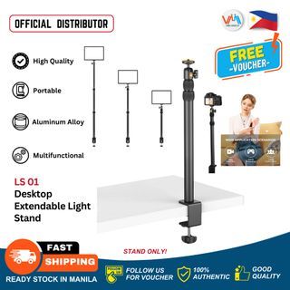 LS-01 Universal Desktop Extendable Lamp Light With Table Clamp for Photography Vlogging Podcast VMI