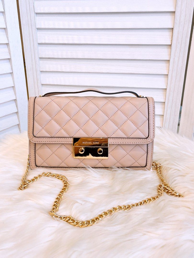 Michael Kors Quilted Leather Sloan Small Messenger Crossbody Bag Blush Luxury Bags Wallets on Carousell
