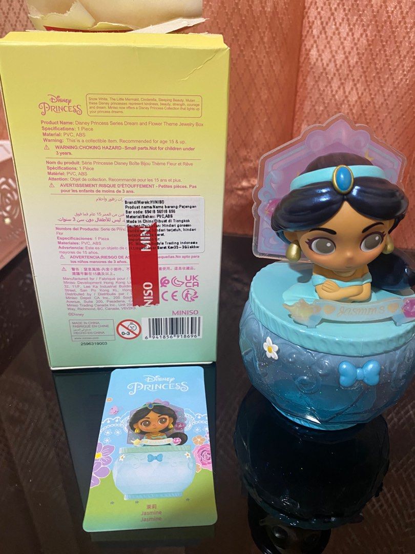 MINISO BLIND BOX DISNEY PRINCESS JEWELRY BOX PRINCESS JASMINE ALADDIN