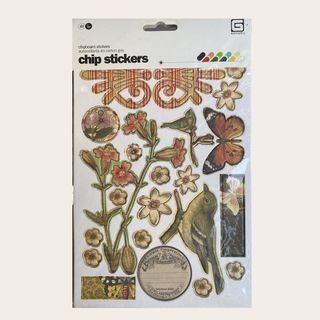 nature-themed chipboard stickers