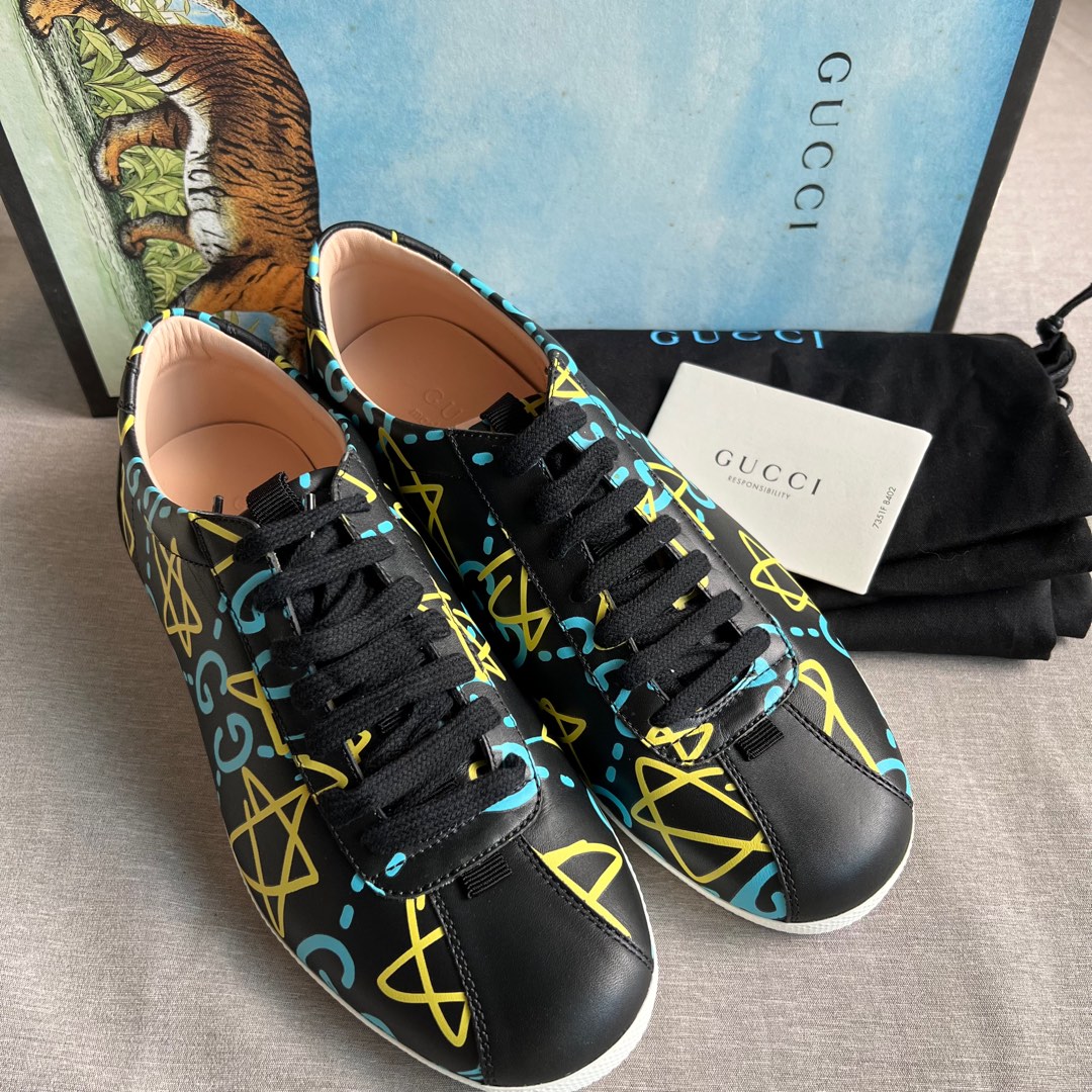 NO NEGO Bnib GG Gucci Graffiti Men Sneakers Shoes Authentic