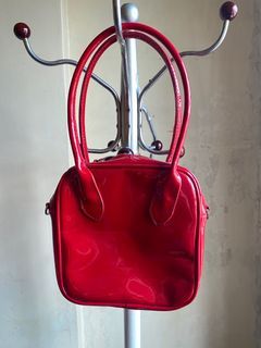 Red Patent Leather Two-Way Bag