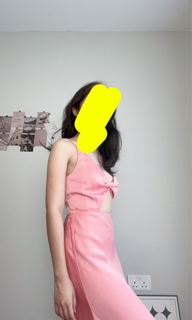 Salmon colour dress outlet