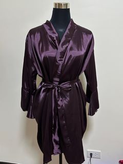 Silk Robe with bell sleeves