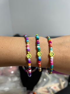 smiley bracelets and necklace