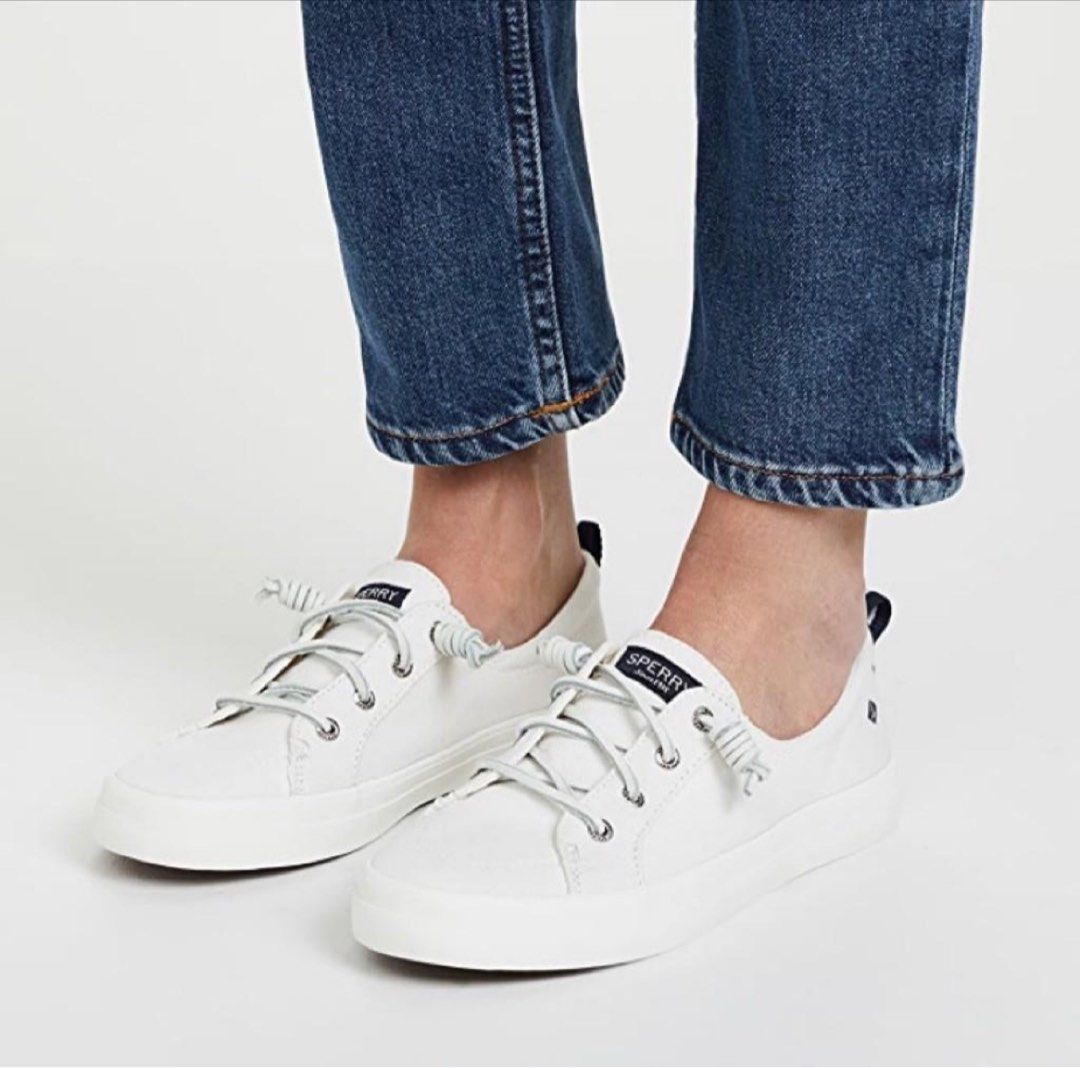 Sperry Crest Vibe Linen Sneakers in White EUR 39 Women s Fashion Footwear Sneakers on Carousell